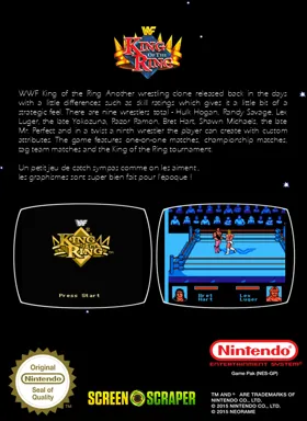 WWF King of the Ring (Europe) box cover back